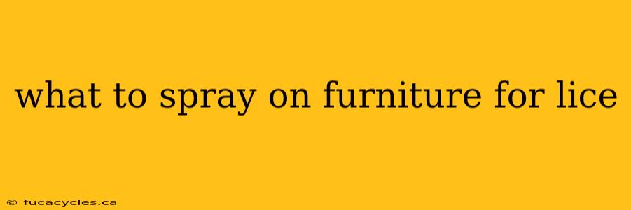 what to spray on furniture for lice