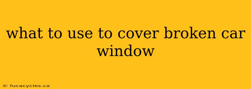 what to use to cover broken car window