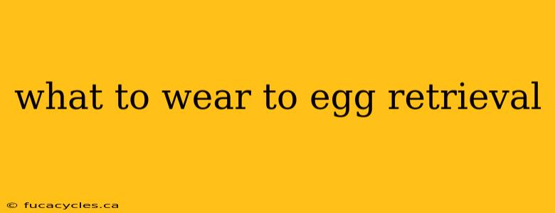 what to wear to egg retrieval