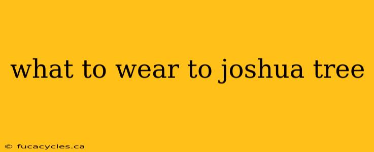 what to wear to joshua tree