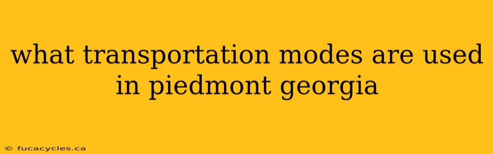 what transportation modes are used in piedmont georgia