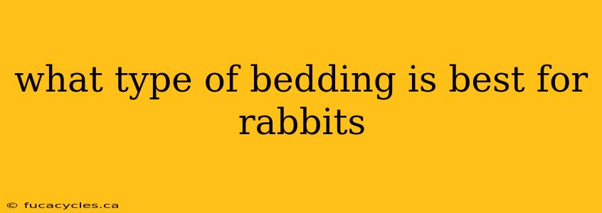 what type of bedding is best for rabbits