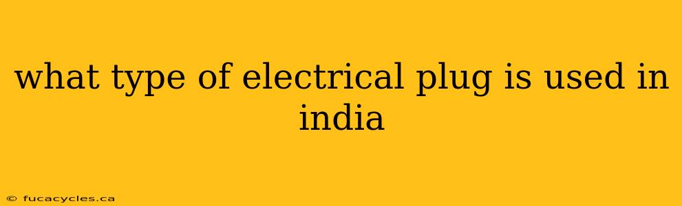 what type of electrical plug is used in india