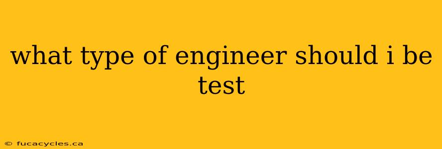 what type of engineer should i be test