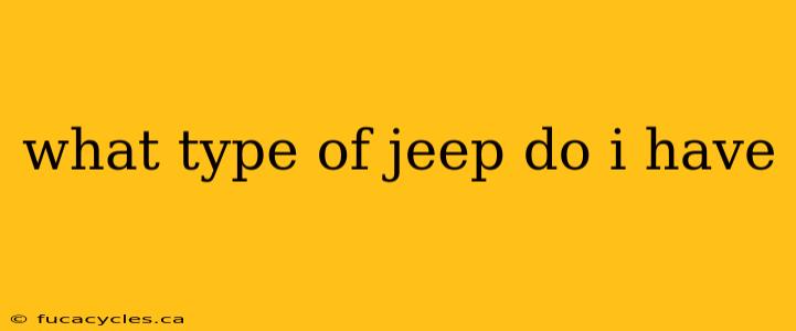 what type of jeep do i have