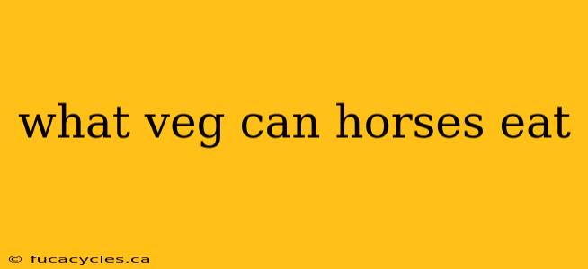 what veg can horses eat