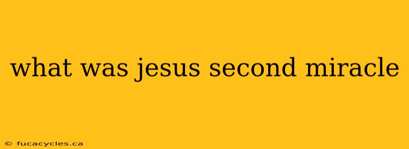 what was jesus second miracle