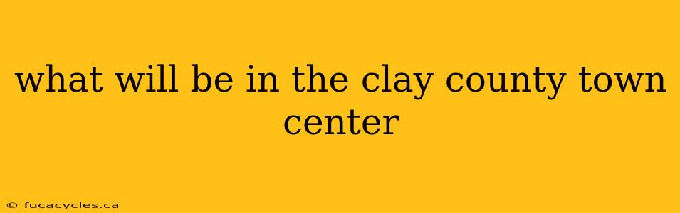 what will be in the clay county town center