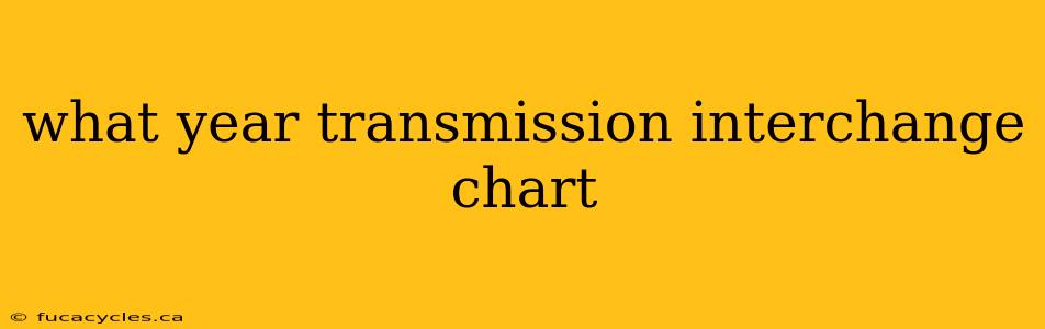 what year transmission interchange chart