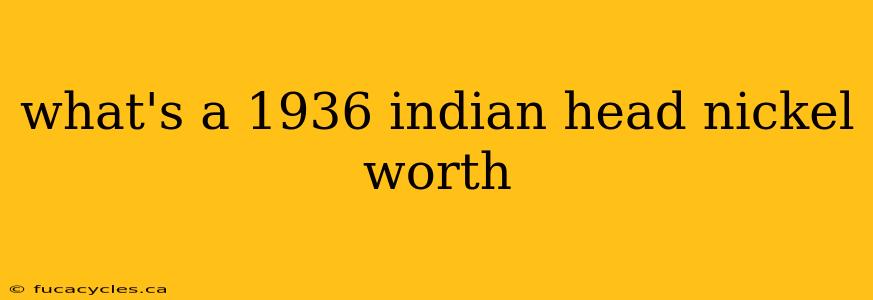 what's a 1936 indian head nickel worth