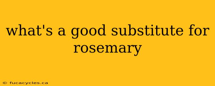 what's a good substitute for rosemary