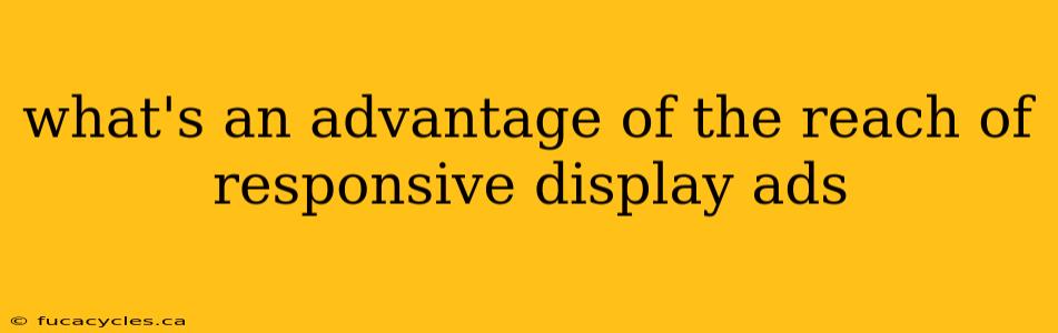 what's an advantage of the reach of responsive display ads