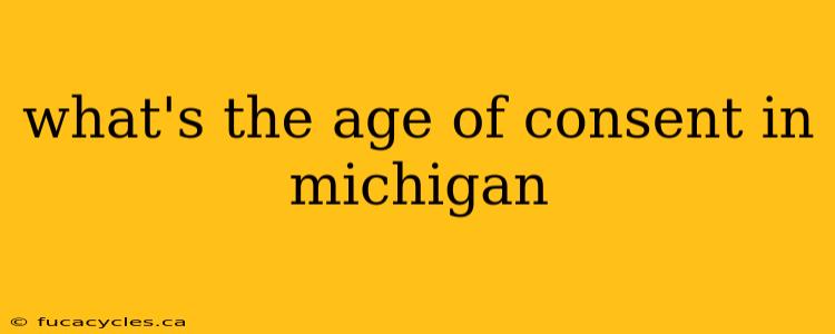 what's the age of consent in michigan