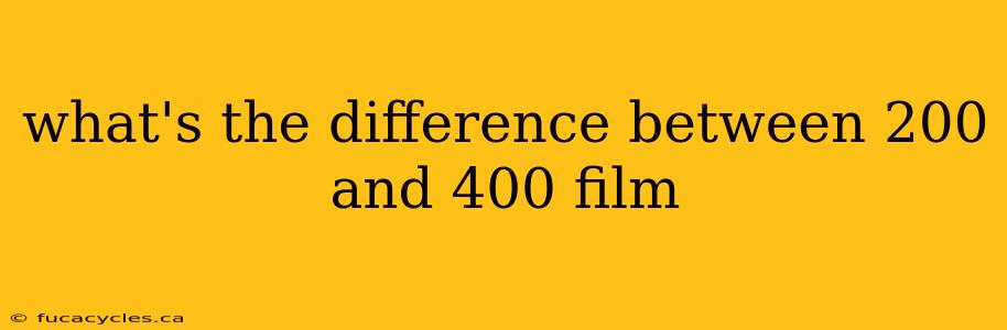 what's the difference between 200 and 400 film