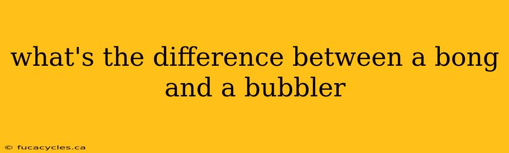 what's the difference between a bong and a bubbler