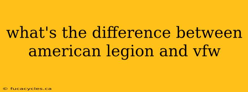 what's the difference between american legion and vfw