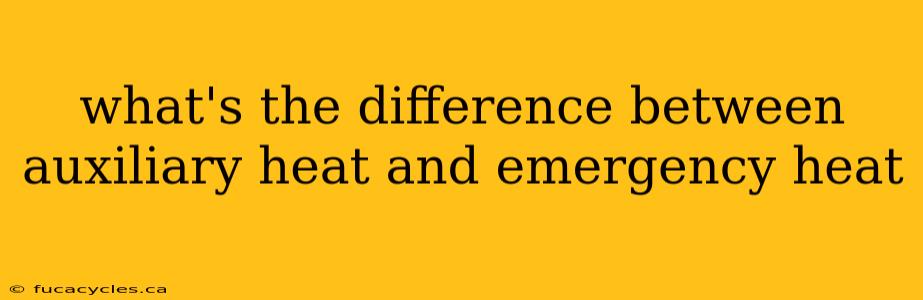 what's the difference between auxiliary heat and emergency heat