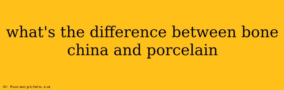 what's the difference between bone china and porcelain