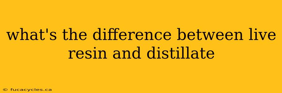 what's the difference between live resin and distillate