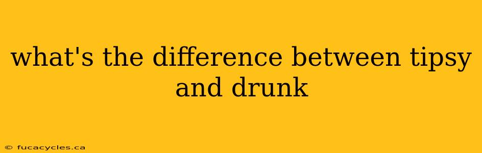 what's the difference between tipsy and drunk