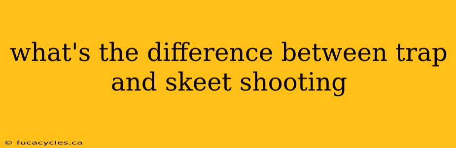 what's the difference between trap and skeet shooting